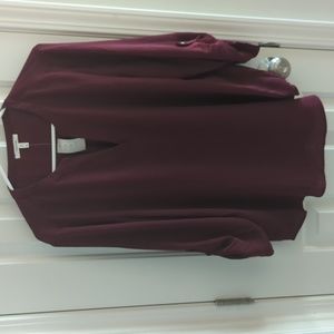 Maroon 3/4 dress shirt Maurices XL NWT